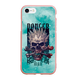 Чехол iPhone 7/8 матовый Danger Man, цвет: 3D-светло-розовый