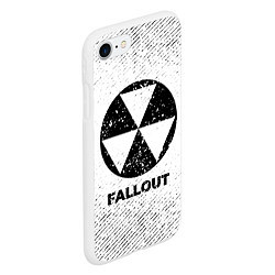 Чехол iPhone 7/8 матовый Fallout с потертостями на светлом фоне, цвет: 3D-белый — фото 2