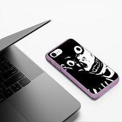 Чехол iPhone 7/8 матовый Death Note - Рюк, цвет: 3D-сиреневый — фото 2