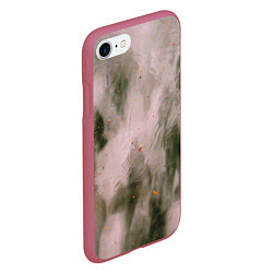 Чехол iPhone 7/8 матовый Абстрактный туман и следы красок, цвет: 3D-малиновый — фото 2