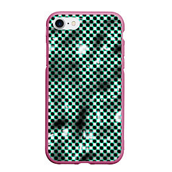 Чехол iPhone 7/8 матовый Пластиковая абстракция - паттерн, цвет: 3D-малиновый