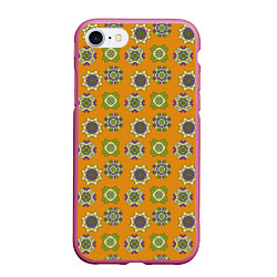 Чехол iPhone 7/8 матовый Мандала мозайка, цвет: 3D-малиновый