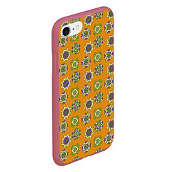 Чехол iPhone 7/8 матовый Мандала мозайка, цвет: 3D-малиновый — фото 2