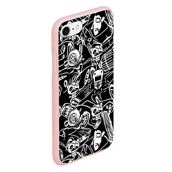 Чехол iPhone 7/8 матовый JDM Pattern, цвет: 3D-светло-розовый — фото 2