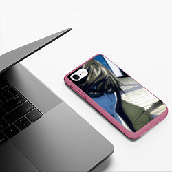 Чехол iPhone 7/8 матовый Death Note - Тэру Миками, цвет: 3D-малиновый — фото 2