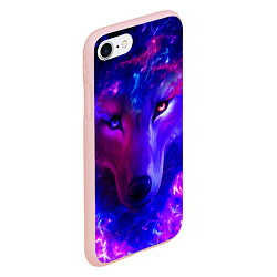 Чехол iPhone 7/8 матовый Волшебный звездный волк, цвет: 3D-светло-розовый — фото 2