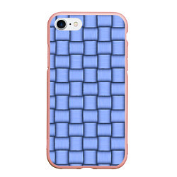 Чехол iPhone 7/8 матовый Фиолетовое ленточное плетение, цвет: 3D-светло-розовый