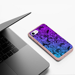 Чехол iPhone 7/8 матовый Ахегао красивый неон, цвет: 3D-светло-розовый — фото 2