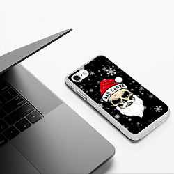 Чехол iPhone 7/8 матовый Christmas Bad Santa, цвет: 3D-белый — фото 2