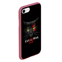 Чехол iPhone 7/8 матовый Cat of war collab, цвет: 3D-малиновый — фото 2