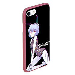Чехол iPhone 7/8 матовый Evangelion Рей Айанами, цвет: 3D-малиновый — фото 2