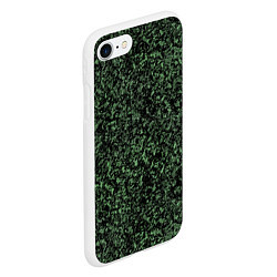 Чехол iPhone 7/8 матовый Черный и зеленый камуфляжный, цвет: 3D-белый — фото 2