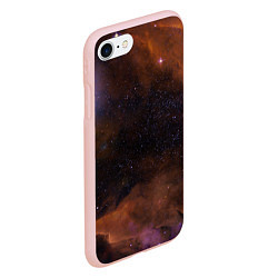 Чехол iPhone 7/8 матовый Космос и множество звёзды, цвет: 3D-светло-розовый — фото 2