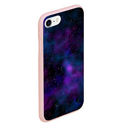Чехол iPhone 7/8 матовый Космос с галактиками, цвет: 3D-светло-розовый — фото 2
