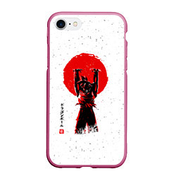 Чехол iPhone 7/8 матовый Dragon Ball Сон Гоку, цвет: 3D-малиновый