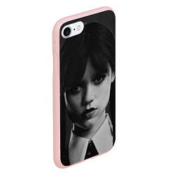 Чехол iPhone 7/8 матовый Симпатичная Уэнсдэй, цвет: 3D-светло-розовый — фото 2