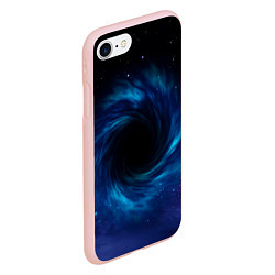 Чехол iPhone 7/8 матовый Воронка в космосе, цвет: 3D-светло-розовый — фото 2