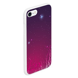 Чехол iPhone 7/8 матовый Космическая аномалия, цвет: 3D-белый — фото 2