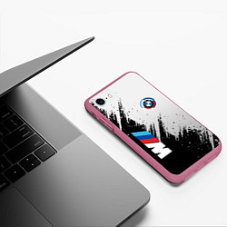 Чехол iPhone 7/8 матовый BMW - м комплектация, цвет: 3D-малиновый — фото 2