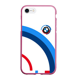 Чехол iPhone 7/8 матовый M perfomance - bmw, цвет: 3D-малиновый