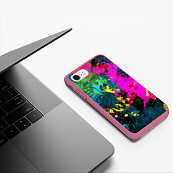 Чехол iPhone 7/8 матовый Всплеск эмоций, цвет: 3D-малиновый — фото 2