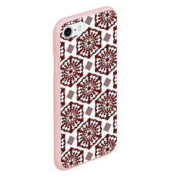 Чехол iPhone 7/8 матовый Ромб и орнамент, цвет: 3D-светло-розовый — фото 2