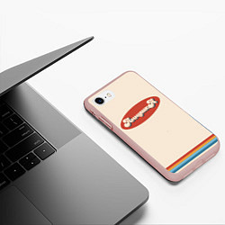 Чехол iPhone 7/8 матовый Аннушка - в стиле ретро, цвет: 3D-светло-розовый — фото 2