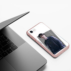 Чехол iPhone 7/8 матовый Актёр Ли Дон Ук, цвет: 3D-светло-розовый — фото 2