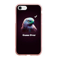 Чехол iPhone 7/8 матовый Hawk-game over, цвет: 3D-светло-розовый