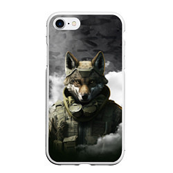 Чехол iPhone 7/8 матовый Волк в форме, цвет: 3D-белый