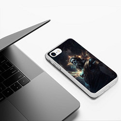 Чехол iPhone 7/8 матовый Cosmic Deity, цвет: 3D-белый — фото 2