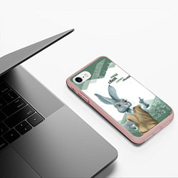 Чехол iPhone 7/8 матовый Ученье свет, а неученье тьма, цвет: 3D-светло-розовый — фото 2