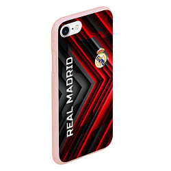 Чехол iPhone 7/8 матовый Real Madrid art, цвет: 3D-светло-розовый — фото 2