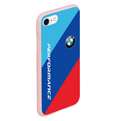 Чехол iPhone 7/8 матовый Bmw - m colors, цвет: 3D-светло-розовый — фото 2