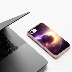 Чехол iPhone 7/8 матовый Планета Алари, цвет: 3D-светло-розовый — фото 2