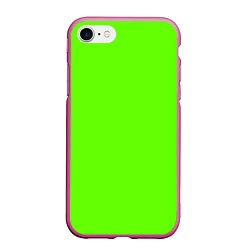 Чехол iPhone 7/8 матовый Кислотный зеленый, цвет: 3D-малиновый