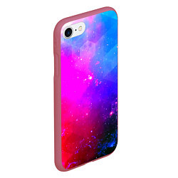 Чехол iPhone 7/8 матовый Космическая абстракция, цвет: 3D-малиновый — фото 2