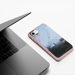 Чехол iPhone 7/8 матовый God of War Atreus, цвет: 3D-светло-розовый — фото 2