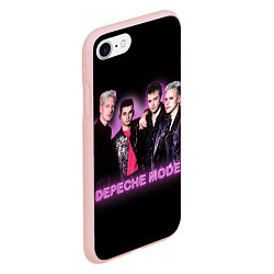 Чехол iPhone 7/8 матовый 80s Depeche Mode neon, цвет: 3D-светло-розовый — фото 2