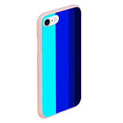 Чехол iPhone 7/8 матовый Контрастные вертикальные полосы, цвет: 3D-светло-розовый — фото 2