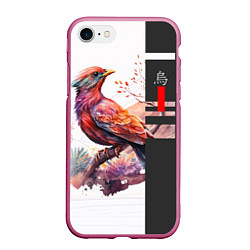 Чехол iPhone 7/8 матовый Птичка на ветке