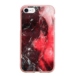 Чехол iPhone 7/8 матовый Тени и красный туман, цвет: 3D-светло-розовый