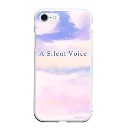 Чехол iPhone 7/8 матовый A Silent Voice sky clouds, цвет: 3D-белый