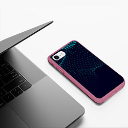 Чехол iPhone 7/8 матовый Плавающие точки, цвет: 3D-малиновый — фото 2