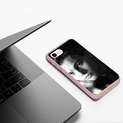 Чехол iPhone 7/8 матовый Леонардо Ди Каприо фото, цвет: 3D-светло-розовый — фото 2