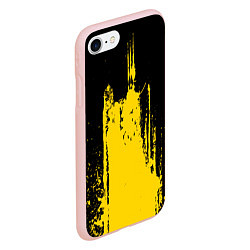 Чехол iPhone 7/8 матовый Фонтан бурлящей желтой краски, цвет: 3D-светло-розовый — фото 2
