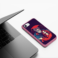 Чехол iPhone 7/8 матовый Девушка и злой колдун, цвет: 3D-малиновый — фото 2