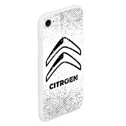 Чехол iPhone 7/8 матовый Citroen с потертостями на светлом фоне, цвет: 3D-белый — фото 2