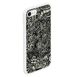 Чехол iPhone 7/8 матовый Татуировочный орнамент, цвет: 3D-белый — фото 2