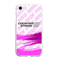 Чехол iPhone 7/8 матовый Counter-Strike 2 pro gaming: символ сверху, цвет: 3D-белый